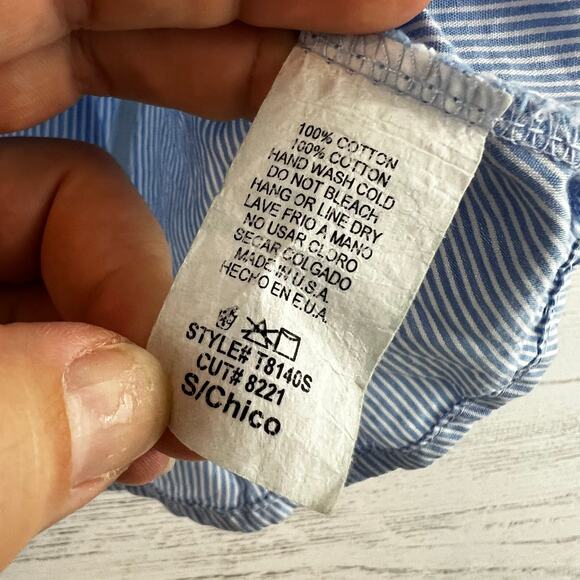 Better Be Blue Stripe Nautical Cropped Tank Top Size S - Picture 5 of 6